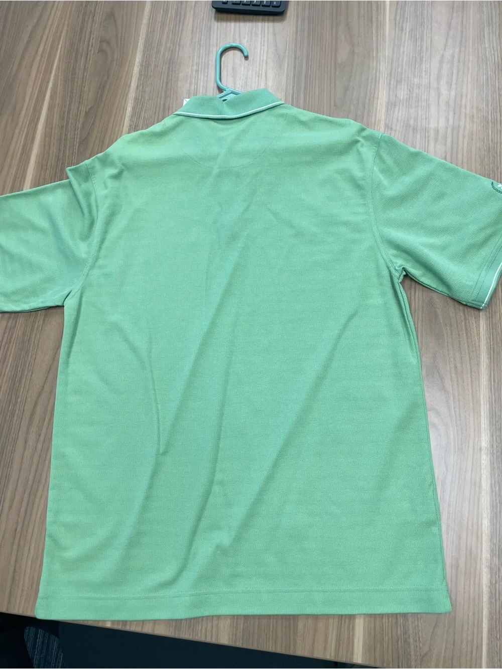 Nike Men’s Light Green Dri-FIT Polo with White Piping
